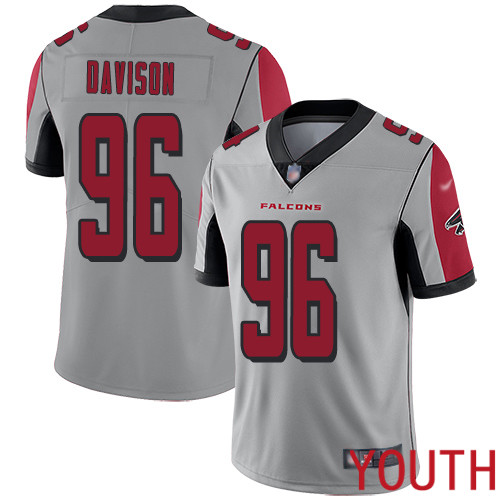 Atlanta Falcons Limited Silver Youth Tyeler Davison Jersey NFL Football 96 Inverted Legend